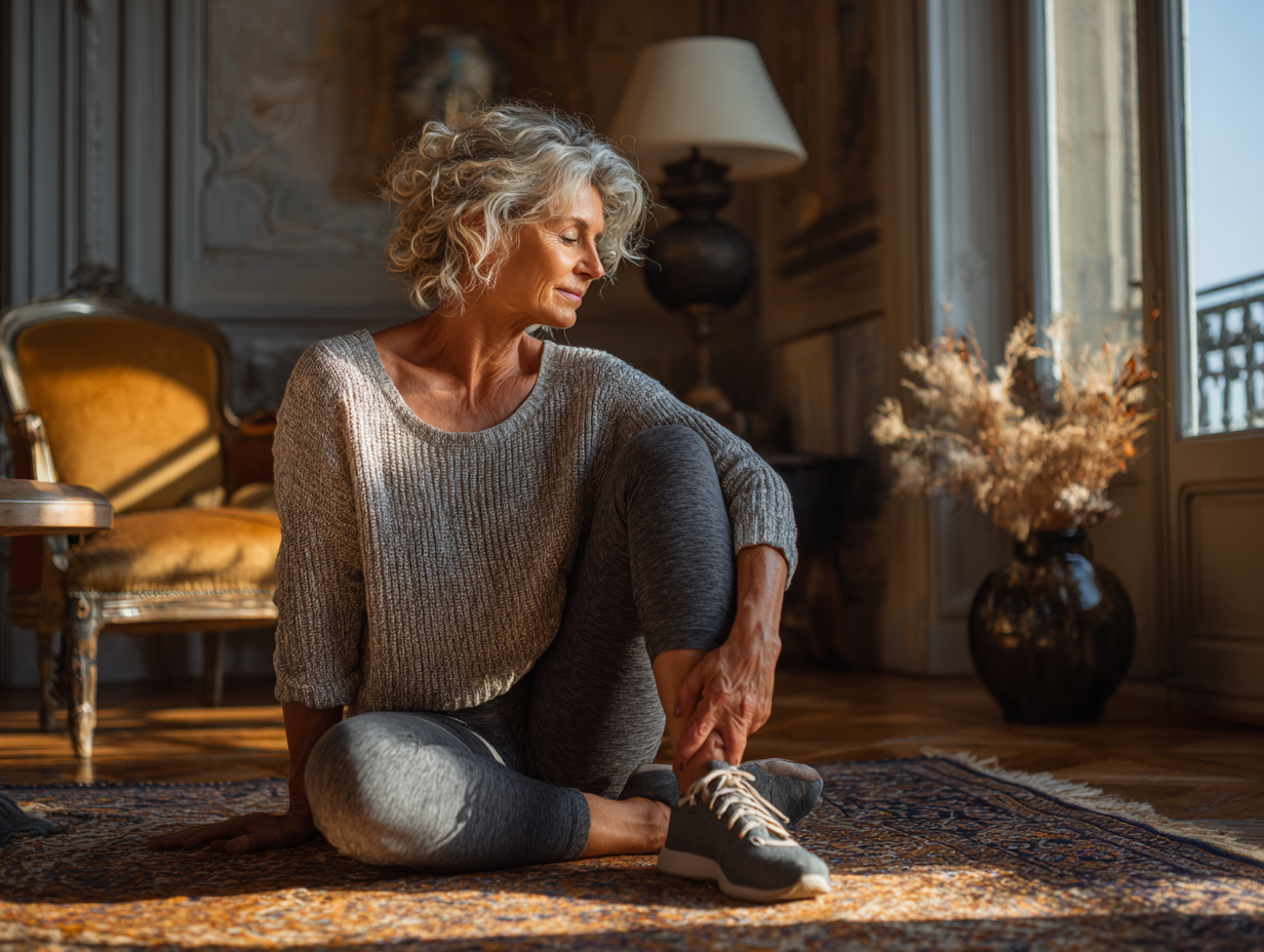 Instructori de yoga discutând cu un grup de seniori în natură